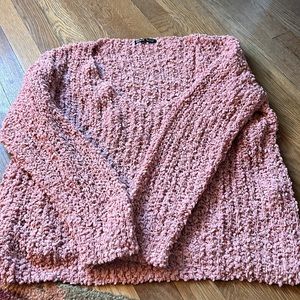 Shein peach v neck sweater